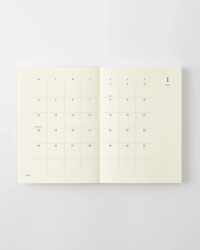 Midori Notebook Diary 2027: A6