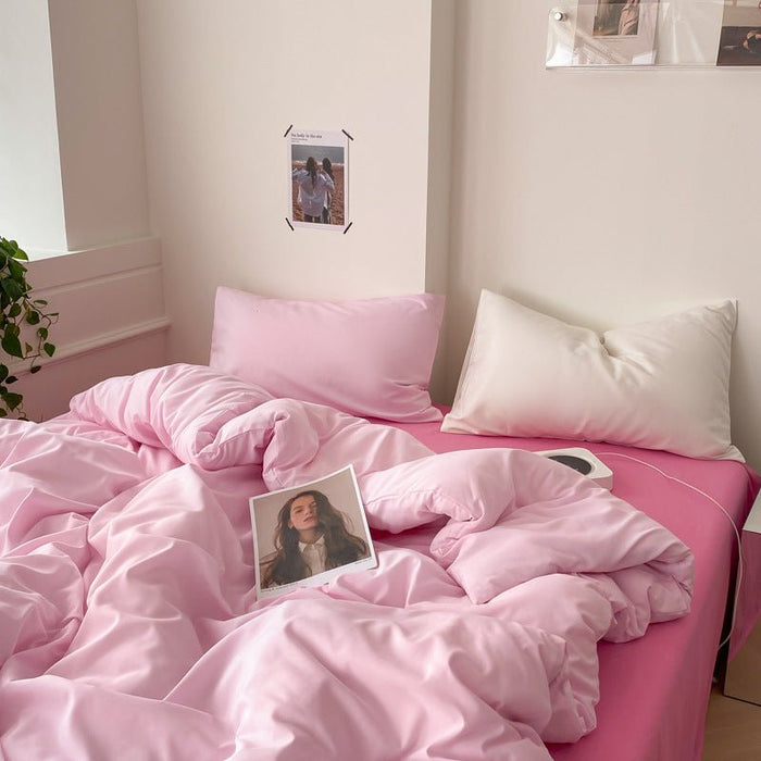 - Ever Lasting - Mixed Color Bedding Set / Barbie Pink + Pastel Pink - Bedding Set - Ever Lasting