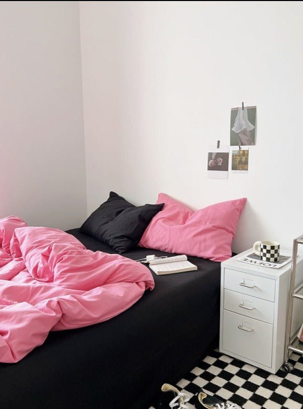 - Ever Lasting - Mixed Color Bedding Set / Barbie Pink + Pastel Pink - Bedding Set - Ever Lasting