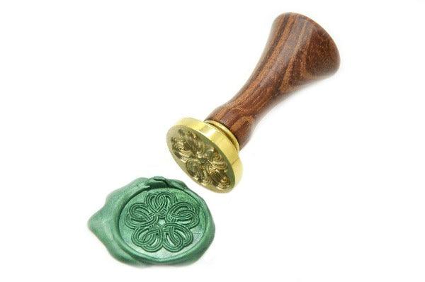 Mizuhiki Japanese Knot Wax Seal Stamp - Backtozero B20 - Deco, Decorative, Japanese, knot, Metallic Green, mizuhiki, Signature, signaturehandle