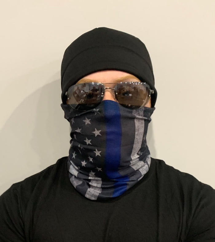 Neck Gaiter-Thin Blue Line Gaiter.