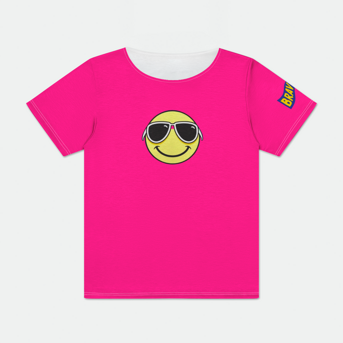Neon Pink Snap Tee