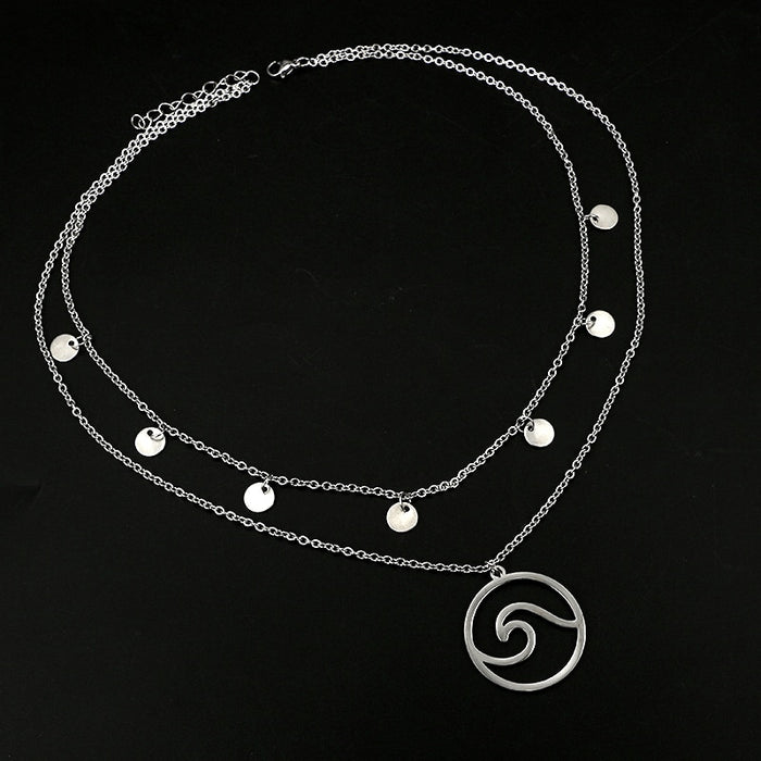 Ocean Wave Charm Necklace
