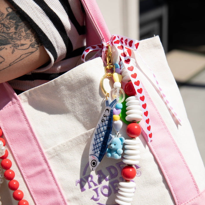 OLIVE N CHOVY Bag Charm - bubblegum market