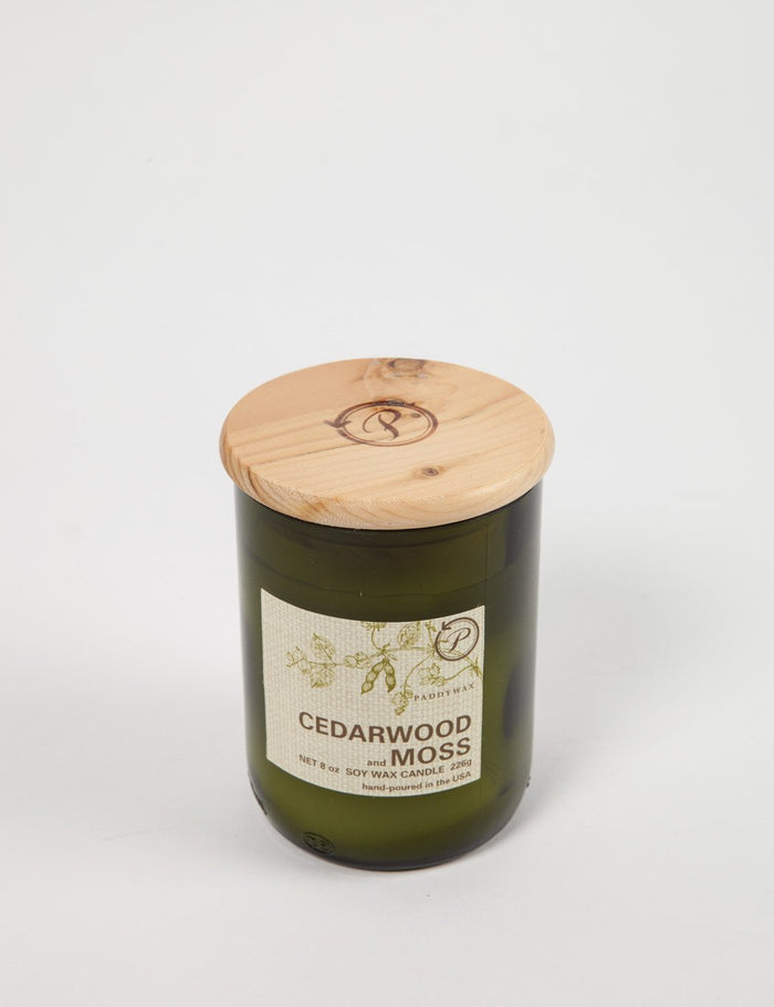 Paddywax ECO Green Candle (8oz) - Cedarwood & Moss