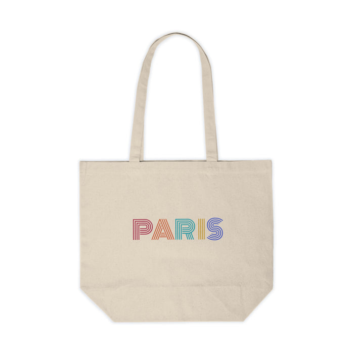 PARIS Canvas Shopping Tote