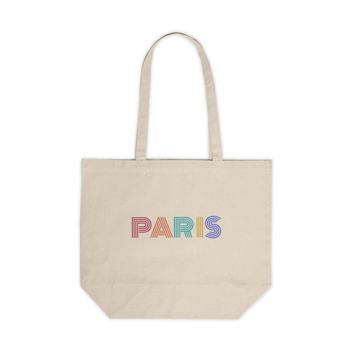 PARIS Canvas Shopping Tote