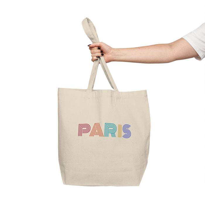 PARIS Canvas Shopping Tote