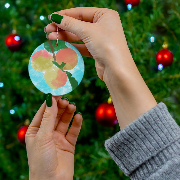 Peach Ceramic Ornament