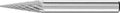 Pferd Carbide Bur - Cone (Pointed), DIA Cut 1/4'' x 3/4'' x 1/4'' Shank - SM-2 ( EDP 25213)-ShopWeldingSupplies.com