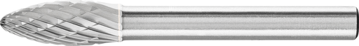 Pferd Carbide Bur - Flame Shape, DBL Cut 5/16'' x 3/4'' x 1/4'' Shank - SH-2 ( EDP 24872)-ShopWeldingSupplies.com