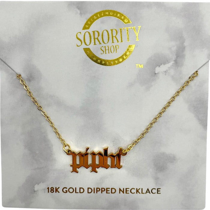 Pi Beta Phi Old English Necklace