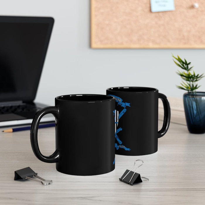 Police Officer Coffee Mug-Thin Blue Line Shield Mug-Police Cup.