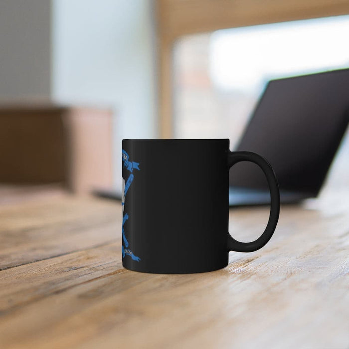 Police Officer Coffee Mug-Thin Blue Line Shield Mug-Police Cup.