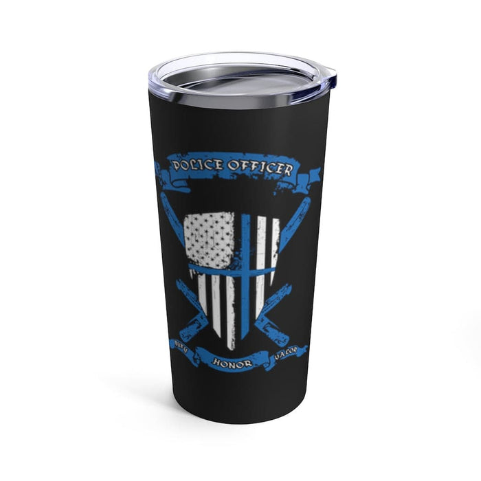 Police Officer Crest-Thin Blue Line-Tumbler 20.