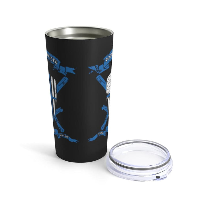 Police Officer Crest-Thin Blue Line-Tumbler 20.