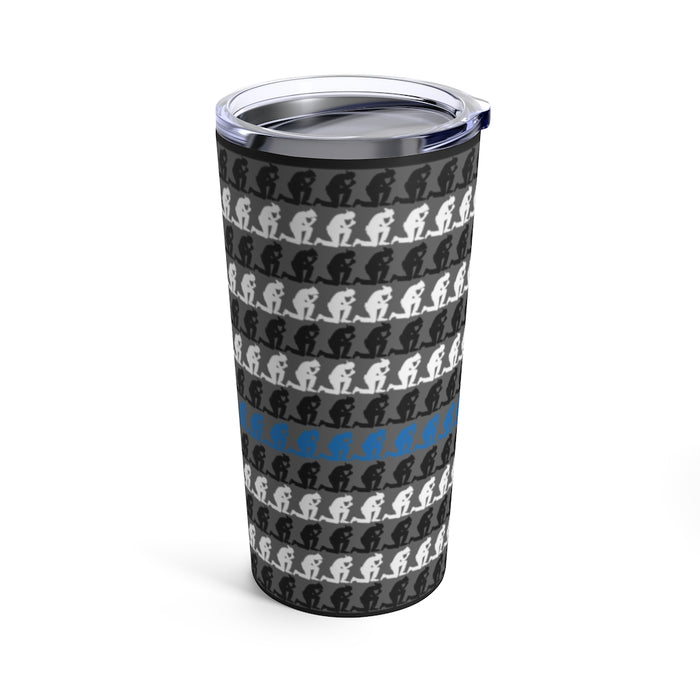 Praying Officers Thin Blue Line Flag-Police Officer Tumbler 20oz.