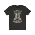 Proud Us Army Grandpa Men's Comfortable Unisex Short Sleeve Shirt.