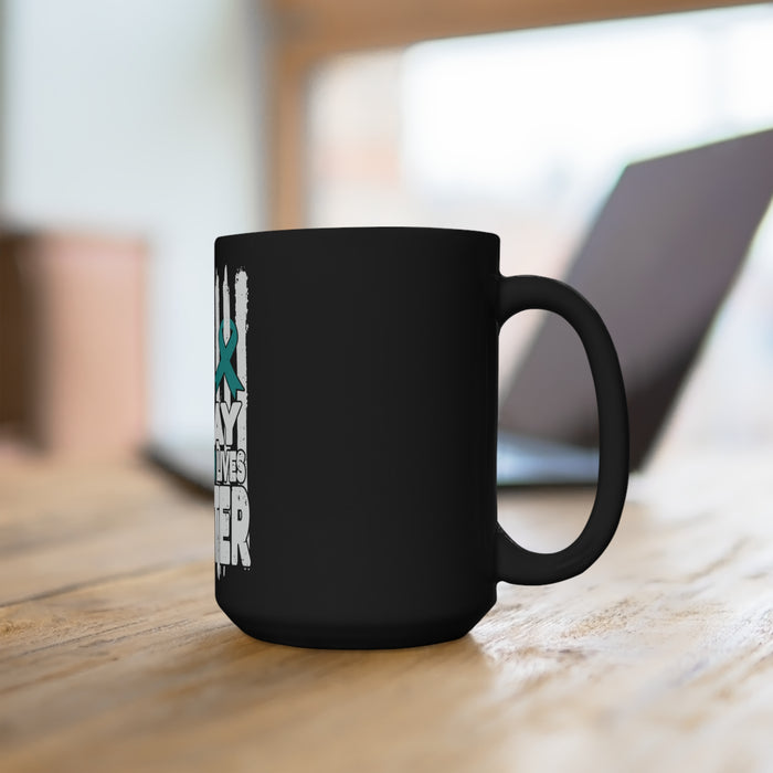 PTSD 22 a Day: Veteran Lives Matter Black Mug 15oz - Supporting and Honoring Our Heroes