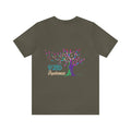 PTSD Design Colored Tree Graphic Cotton T-Shirt