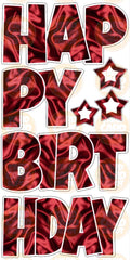 Red Satin 2 HBD "EZ Set" 23in Lucky Guy