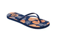 Reef Bliss Full Coral Pineapples women's flip flop with blue base and pineapple print