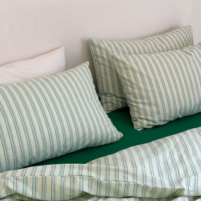 - Ever Lasting - Refreshing Stripe Pillowcases / Forest Green - Pillowcases - Ever Lasting