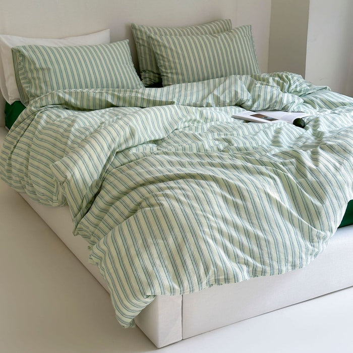 - Ever Lasting - Refreshing Stripe Pillowcases / Forest Green - Pillowcases - Ever Lasting