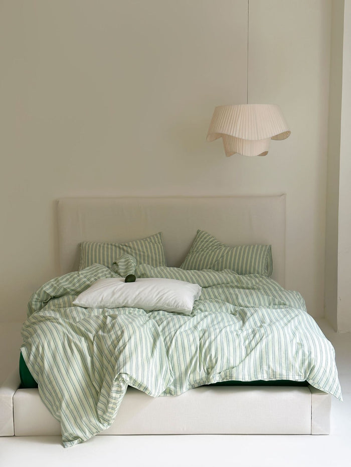 - Ever Lasting - Refreshing Stripe Pillowcases / Forest Green - Pillowcases - Ever Lasting