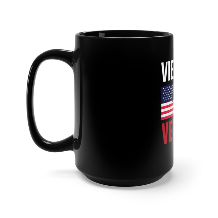 Remembrance and Honor: 15oz Black Mug with Military Design - 'Vietnam Veteran