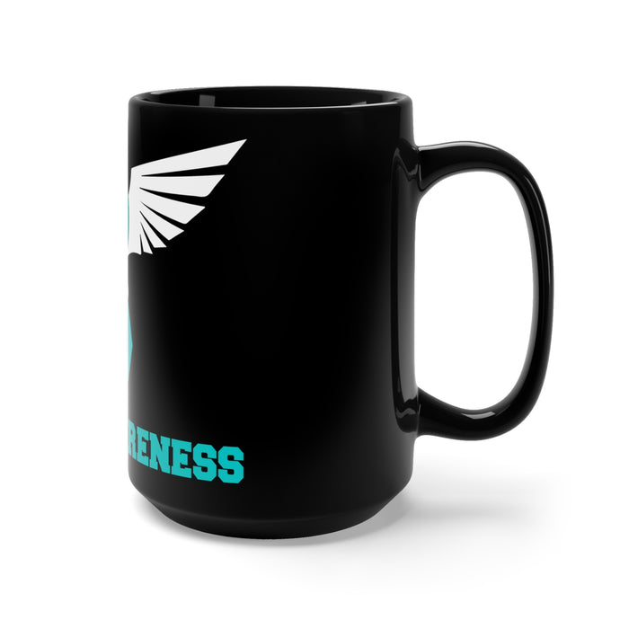 Rise of The Phoenix - PTSD Awareness Black 15oz Durable Ceramic Mug