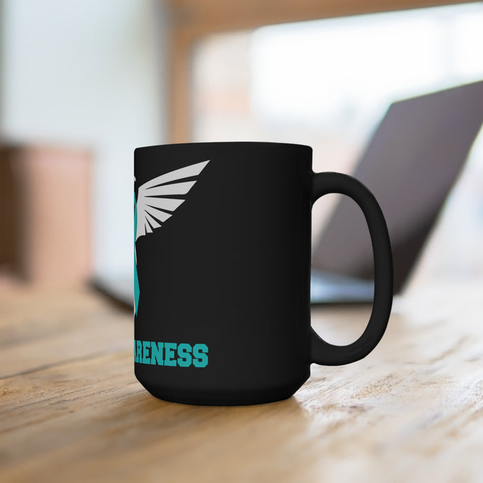Rise of The Phoenix - PTSD Awareness Black 15oz Durable Ceramic Mug