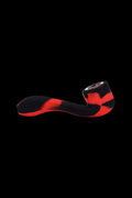 Black and red silicone oil rig with a glass bowl.