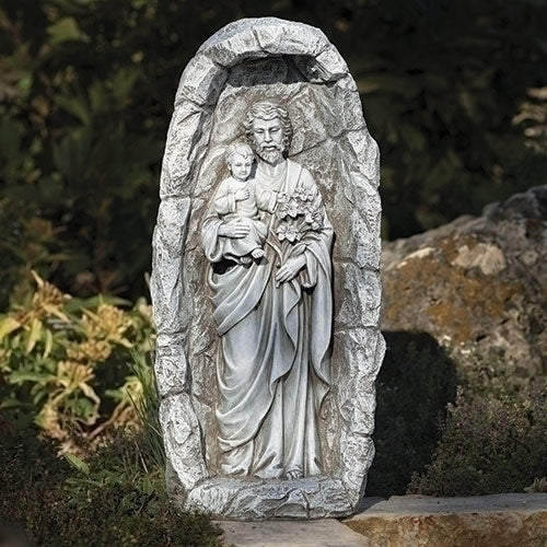 Roman LED Solar St. Joseph Garden Statue 18.75"H