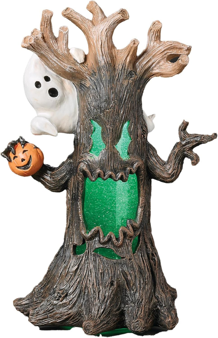 Roman Lighted Swirl Spooky Halloween Tree 14"H