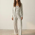 - Ever Lasting - Rosina Floral Pajama Set / Beige - Pajamas - Ever Lasting