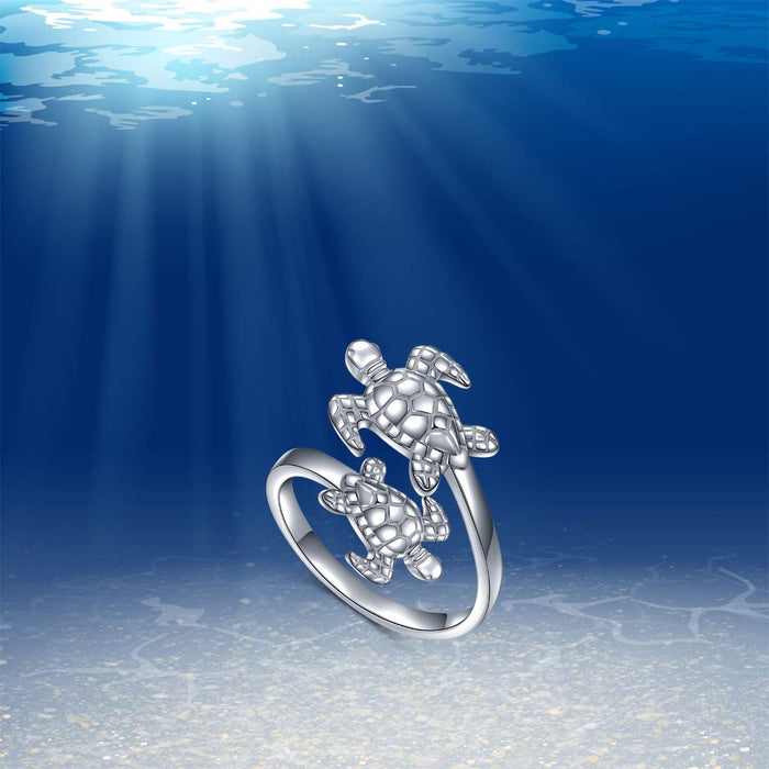 S925 Sterling Silver Turtle Ring