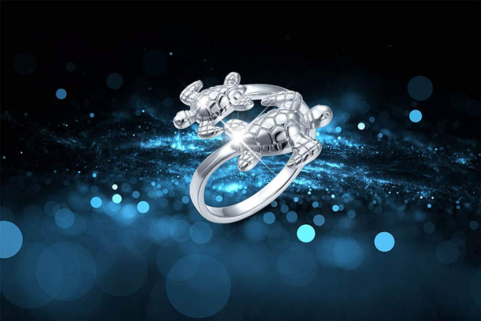 S925 Sterling Silver Turtle Ring