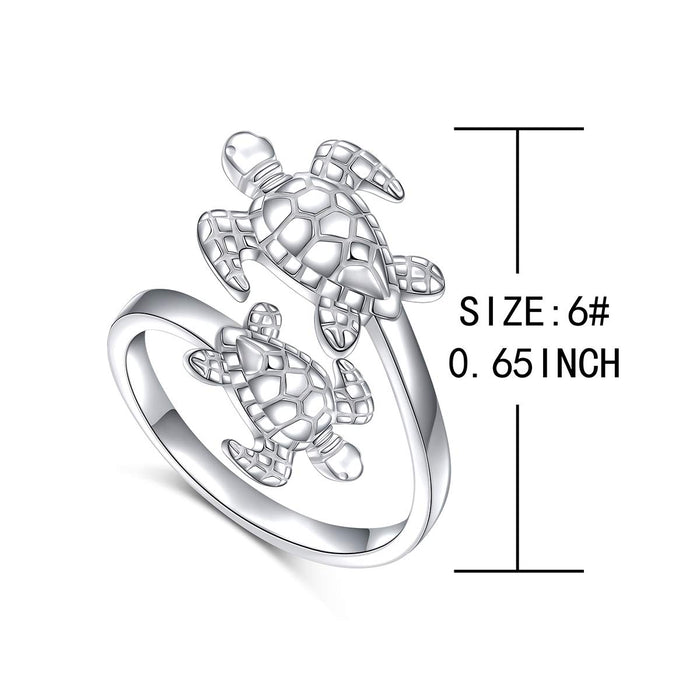 S925 Sterling Silver Turtle Ring