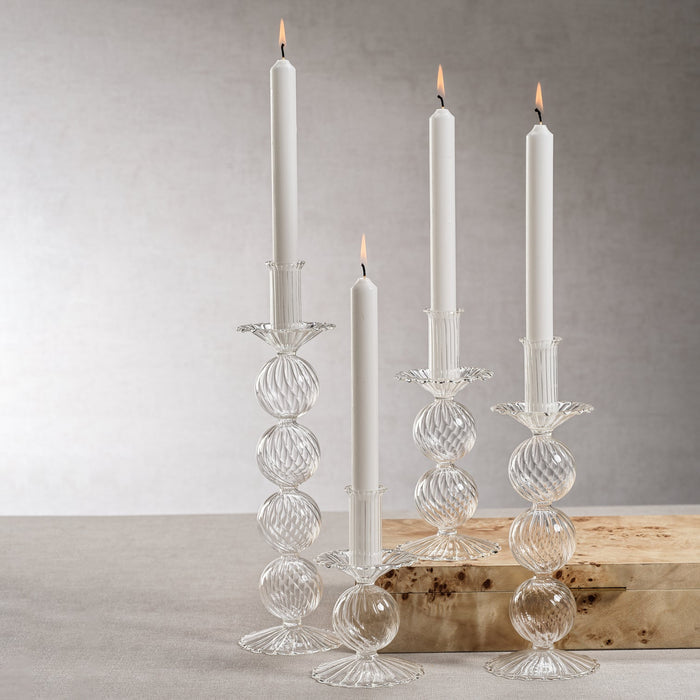 San Marco Swirl Glass Taper Holder - Candle Holders by Carlyle Avenue