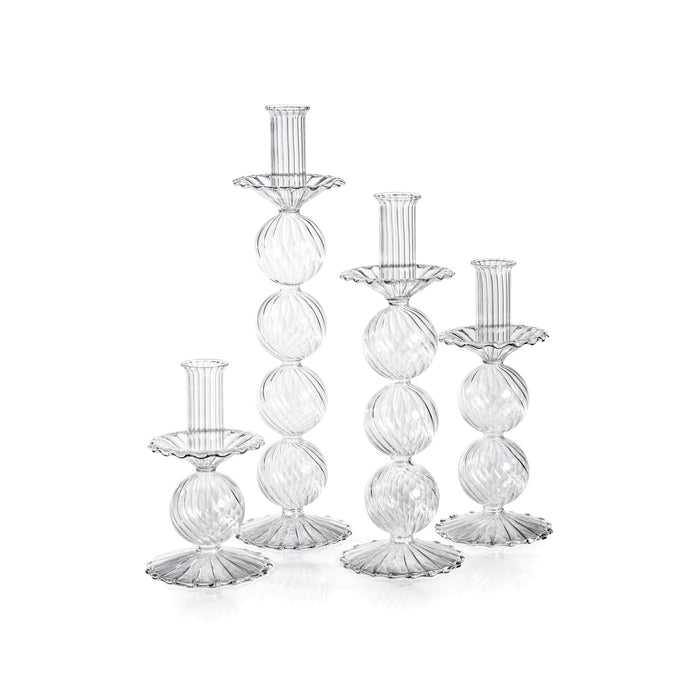 San Marco Swirl Glass Taper Holder - Candle Holders by Carlyle Avenue