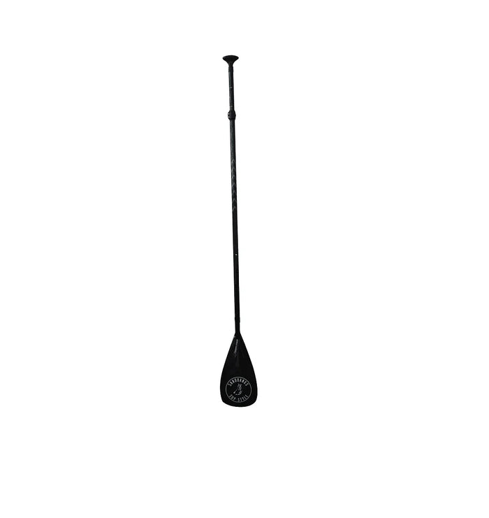 Sandbanks 100 percent carbon 3-piece SUP paddle, black with logo, adjustable design