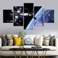 Satellite In Space Wall Art Frame Canvas Printing Decor