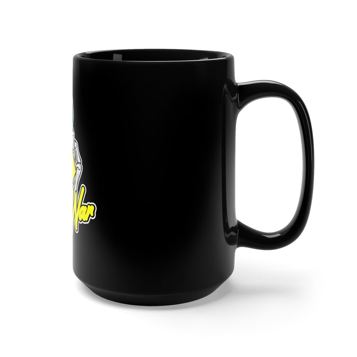 Skeleton Hand Tribute: PTSD Awareness Veteran Black Mug 15oz
