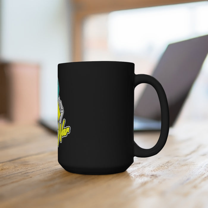 Skeleton Hand Tribute: PTSD Awareness Veteran Black Mug 15oz