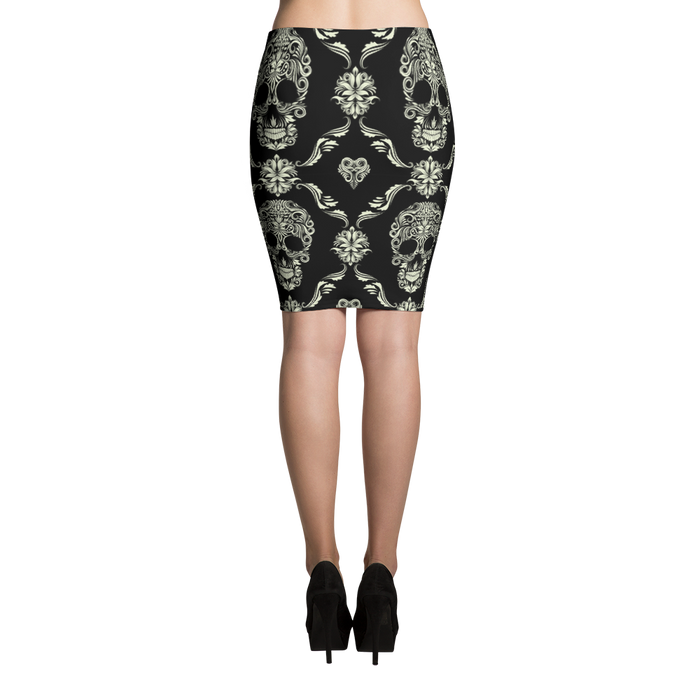 Skull Pencil Skirt