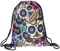 Skull Print Drawstring Backpack