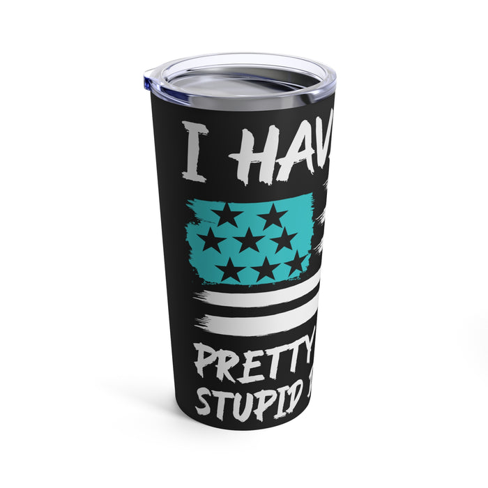 Sleek Style and Lasting Performance: 20oz Vacuum-Insulated Stainless Steel Tumbler with Black Background
