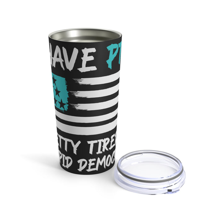 Sleek Style and Lasting Performance: 20oz Vacuum-Insulated Stainless Steel Tumbler with Black Background