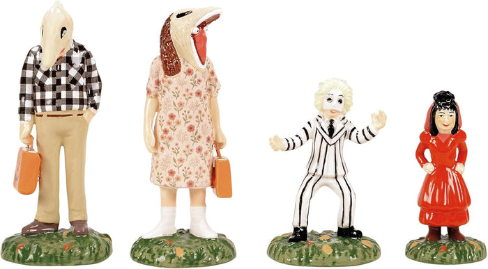 Snow Village Halloween Beetlejuice Trick or Treaters